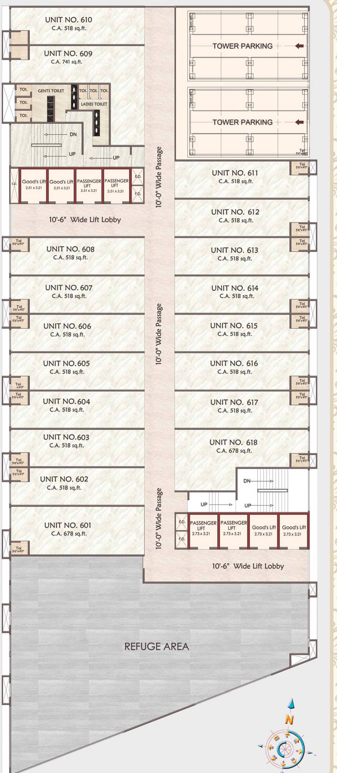 Prem Gopal sixth floor plan