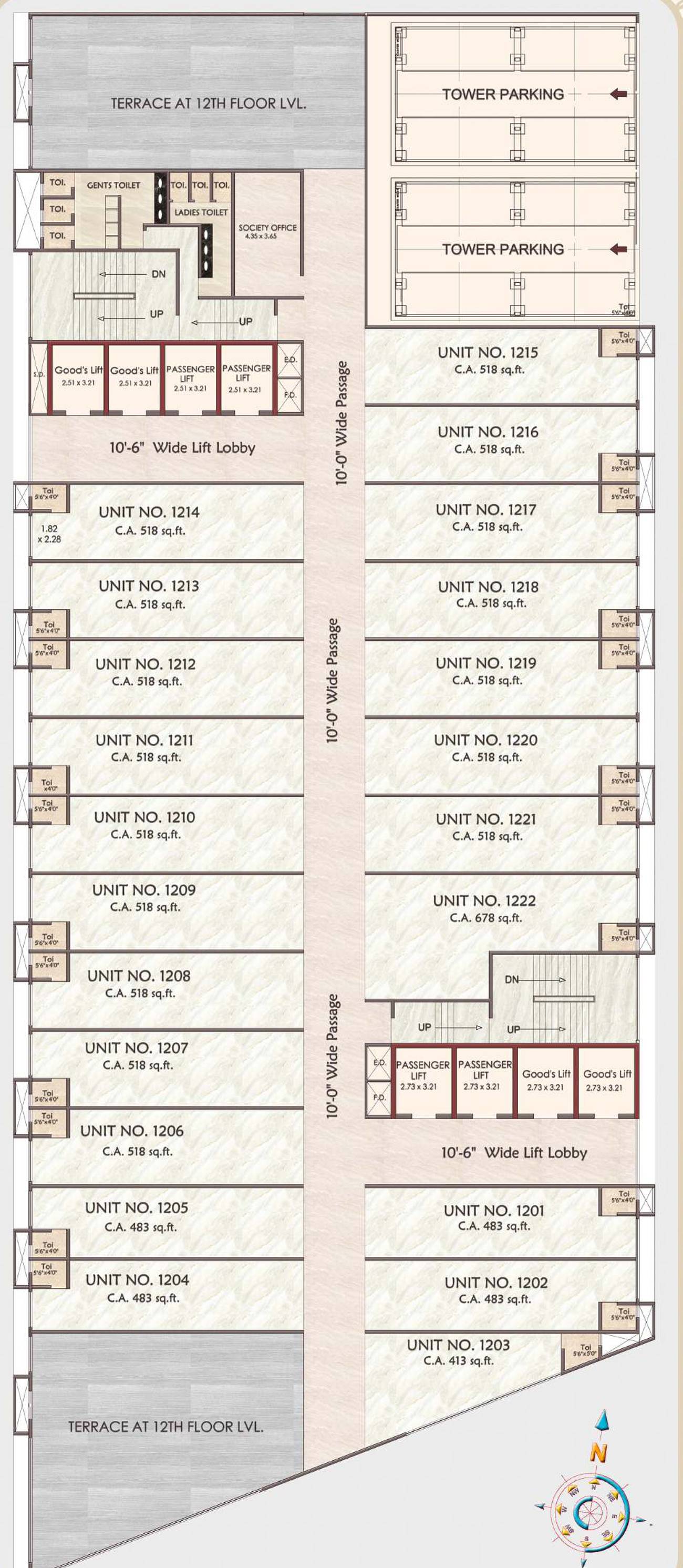 Prem Gopal twelfth floor plan